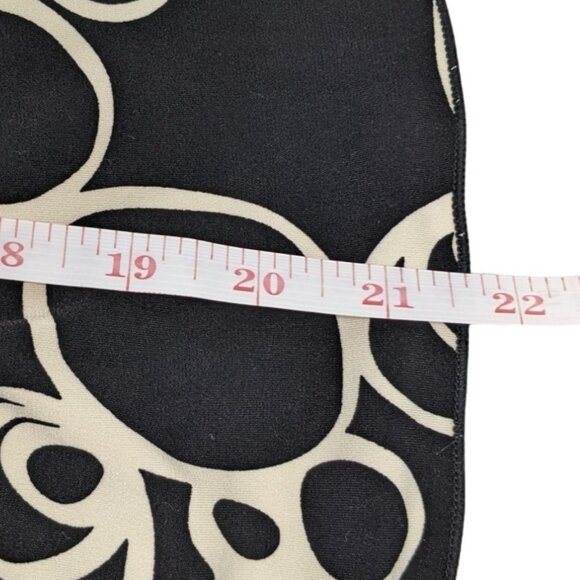 Max Studio Medium Black/Cream polyester Blend Circle Pattern Short Sleeve Top - Picture 6 of 11